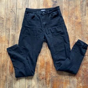 Black high rise skinny jeans